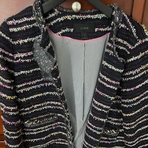 J Crew Lady Jacket (Navy + Multicolor) - Size 0